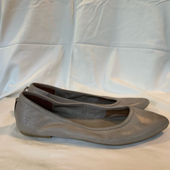 Frye Regina Ballet Pointed Toe Flat - Grey - size 7.5 - Picture 4 of 9